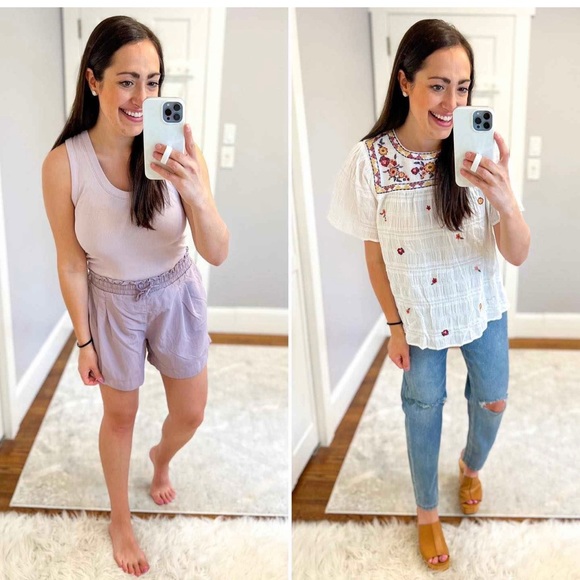 NWT All In Motion Women’s 4.25” High Rise Lavender Shorts - Picture 9 of 10